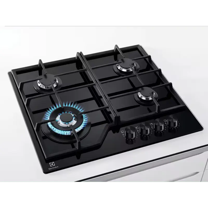 Plită încorporabilă pe gaz Electrolux KGS6436K cu 4 arzătoare, ambalaj