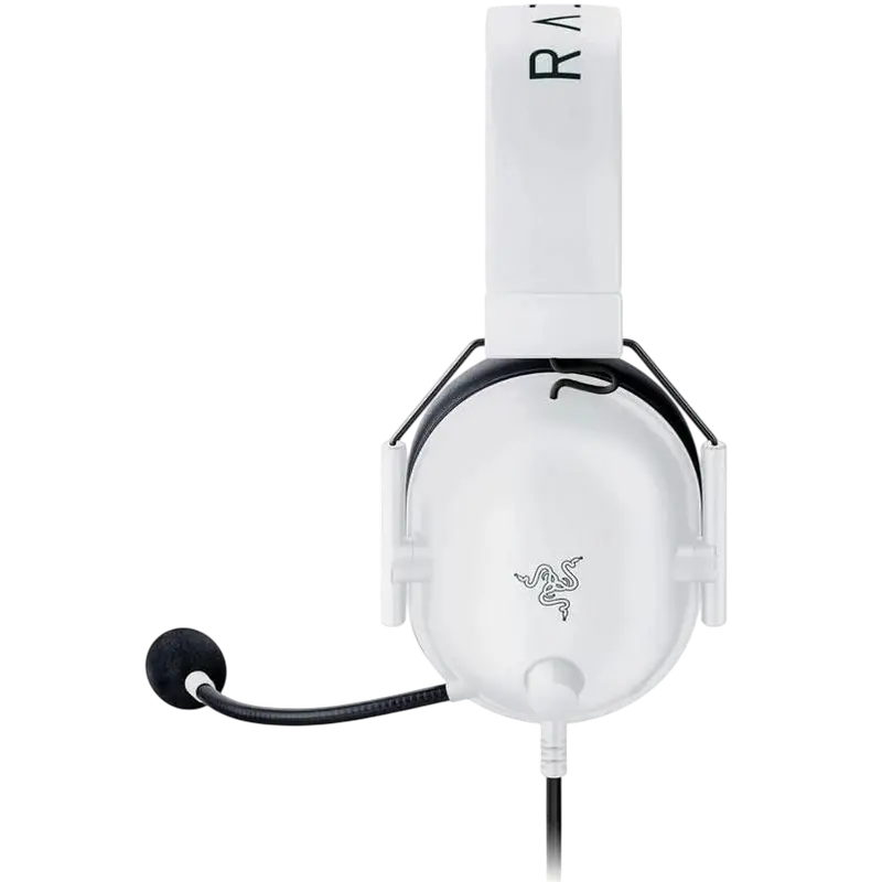 Casti gaming Razer BlackShark V2 X pentru Xbox, cu fir, albe, vedere laterală