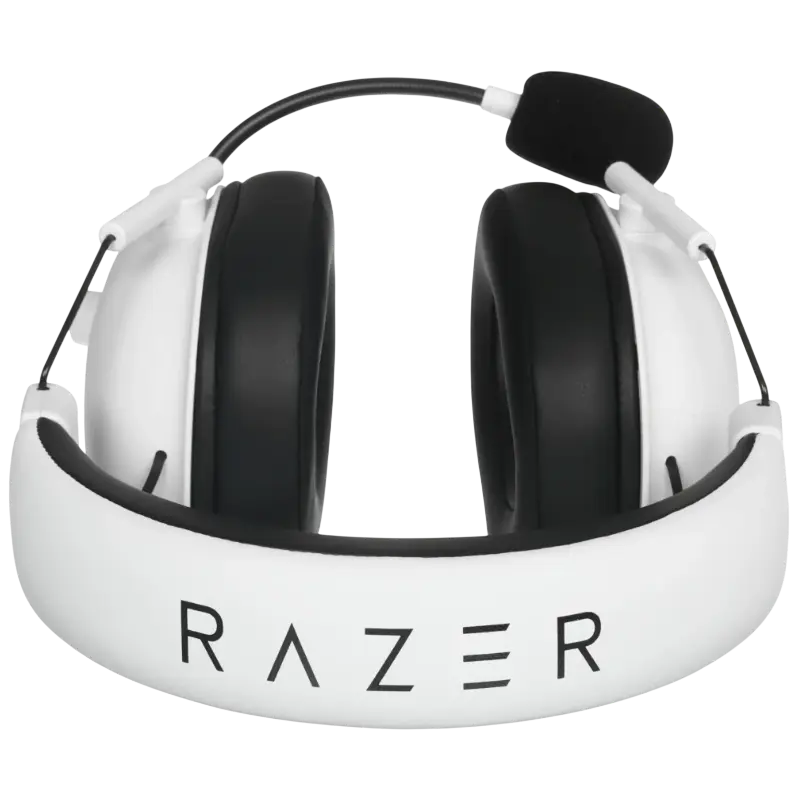 Casti gaming Razer BlackShark V2 X pentru Xbox, cu fir, albe, vedere posterioară