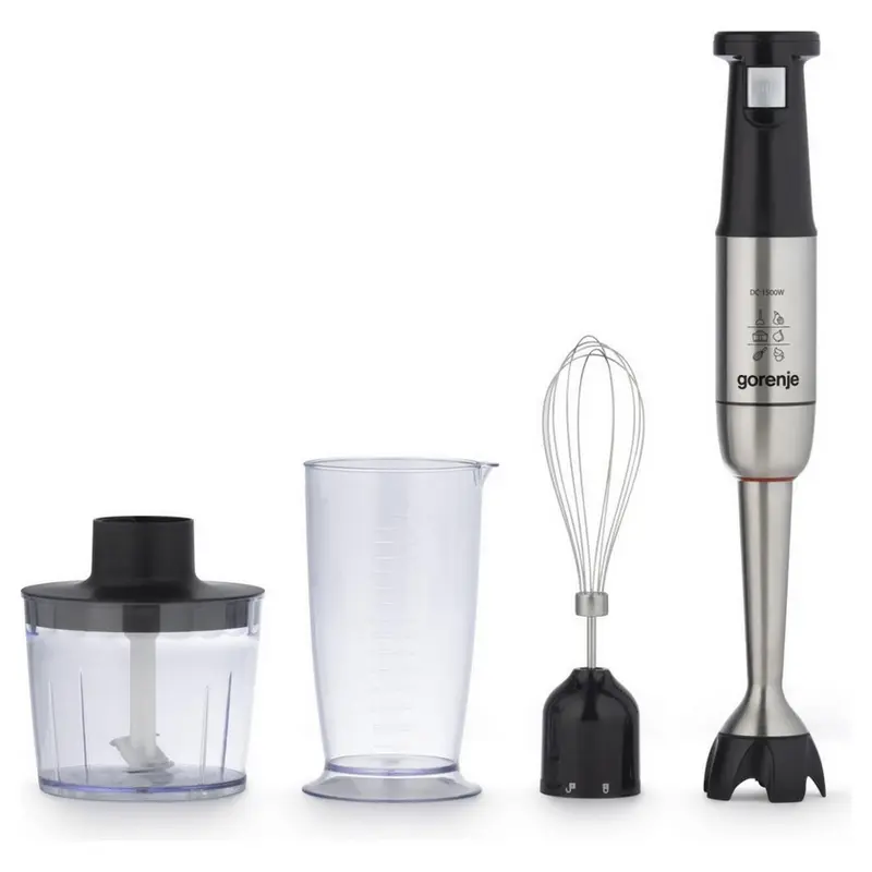 Blender vertical Gorenje HBX1500VS din inox cu picior de imersie pentru supe și piureuri
