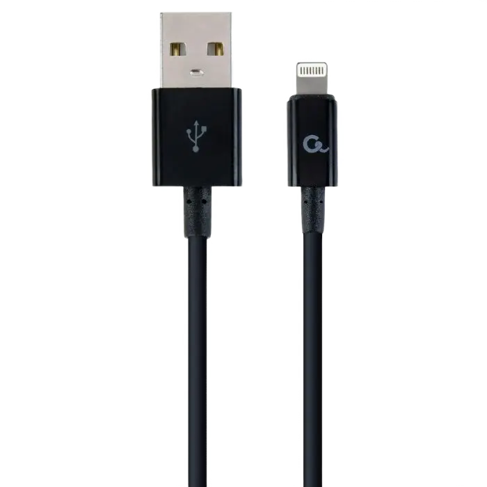 Blister Lightning 8-pin/USB2.0, 2.0m Cablexpert Black, CC-USB2P-AMLM-2M