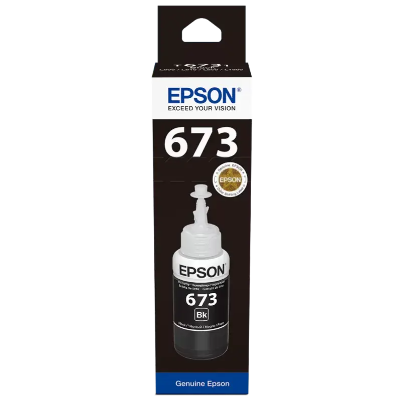 Ink Epson C13T67314A black bottle 70ml, vedere laterală