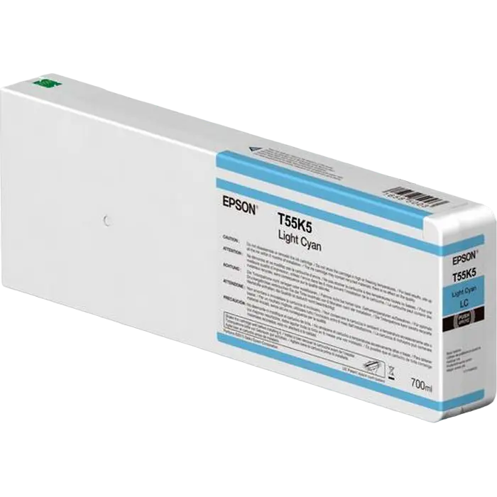 Cartuș cerneală Epson T55K500 UltraChrome HDX/HD 700ml, Light Cyan / C13T804500
