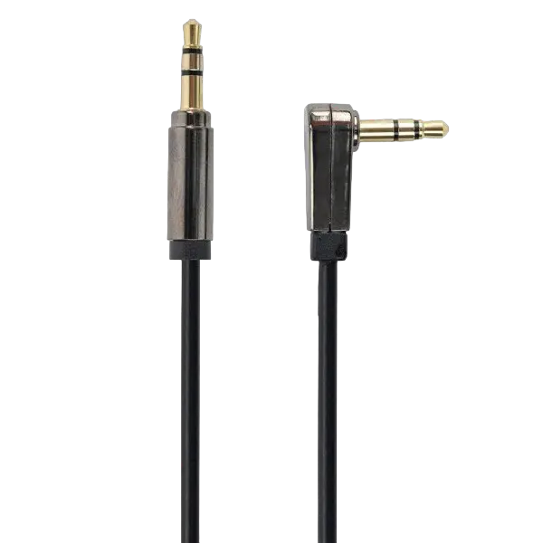 Cable 3.5mm jack - 3.5mm jack 90°, 1.8m, 3pin, Cablexpert, Gold connectors, CCAP-444L-6