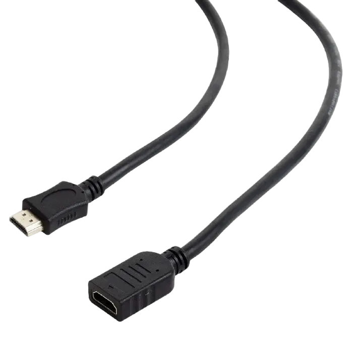 Cable HDMI male to HDMI female 0.5m Cablexpert male-female, V1.4, Black, CC-HDMI4X-0.5M