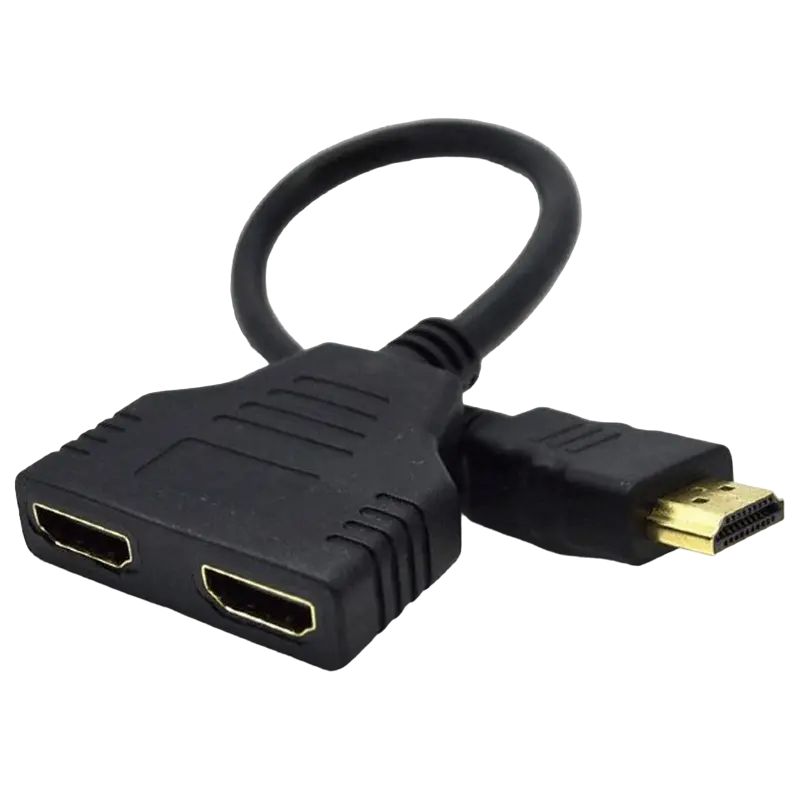Cable HDMI Passive dual port cable, Black, Cablexpert, DSP-2PH4-04