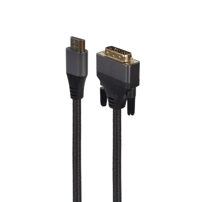 Cable HDMI to DVI 4K, 1.8m Cablexpert, male-male, GOLD, Blister retail, CC-HDMI-DVI-4K-6