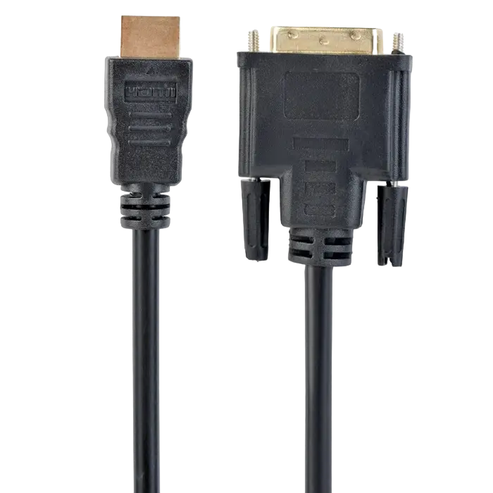 Cable HDMI to DVI 7.5m Cablexpert, male-male, GOLD, 18+1pin single-link, CC-HDMI-DVI-7.5MC