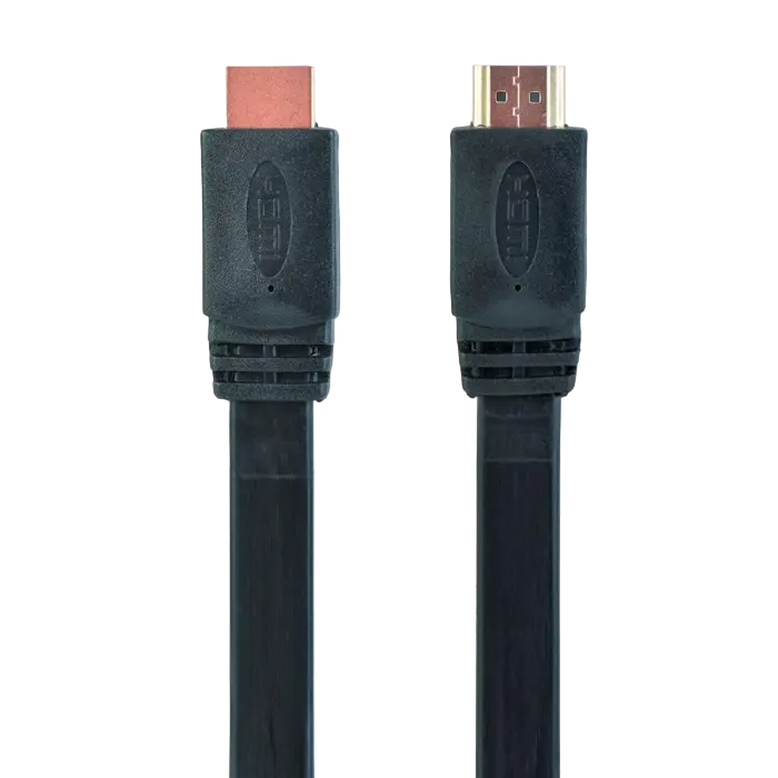 Cable HDMI to HDMI 1.8m Cablexpert FLAT male-male, 19m-19m (V1.4), Black