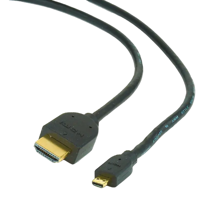 Cable HDMI to micro HDMI 1.8m Cablexpert, male - micro D-male, V1.3, Black, CC-HDMID-6