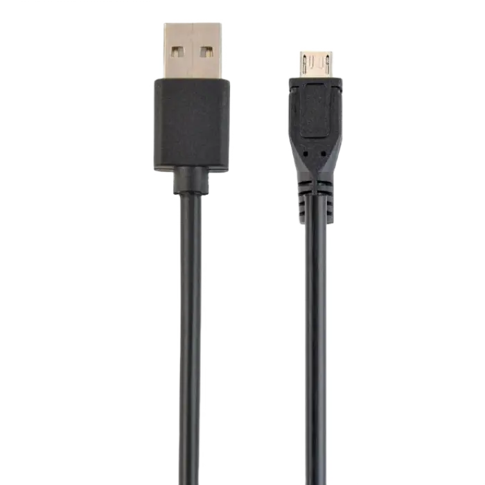 Cable Micro USB2.0, Micro B - AM, 1.0 m Double side AM, Black, Cablexpert, CC-mUSB2D-1M