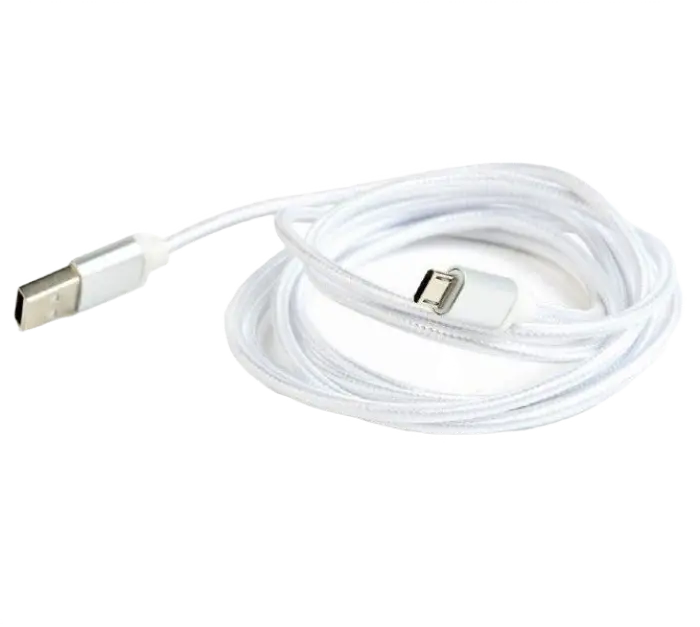 Cable Micro USB2.0, Micro B - AM, 1.8 m, Blister, White, Cablexpert, CCB-mUSB2B-AMBM-6-S
