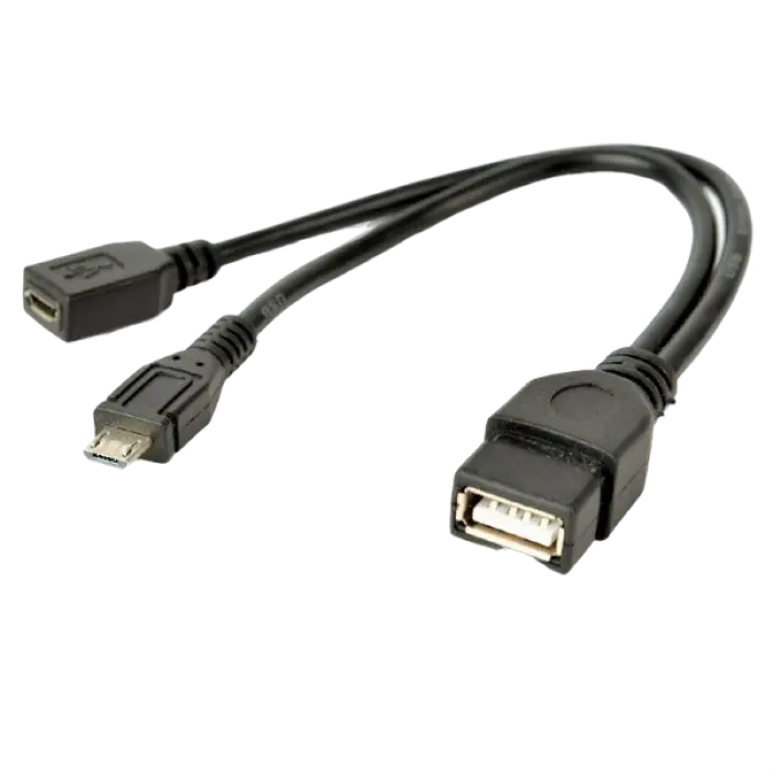 Cable OTG, Micro BM / Micro BF - AF, 0.15 m, Cablexpert, A-OTG-AFBM-04