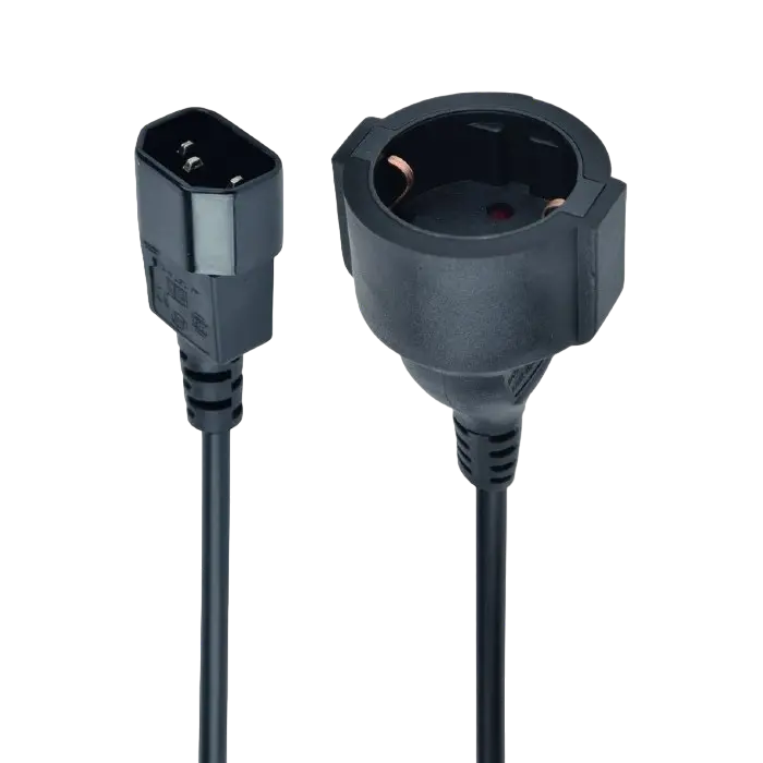 Cable, Power Extension C14 male to CEE 7/4 female, Cablexpert, PC-SFC14M-01