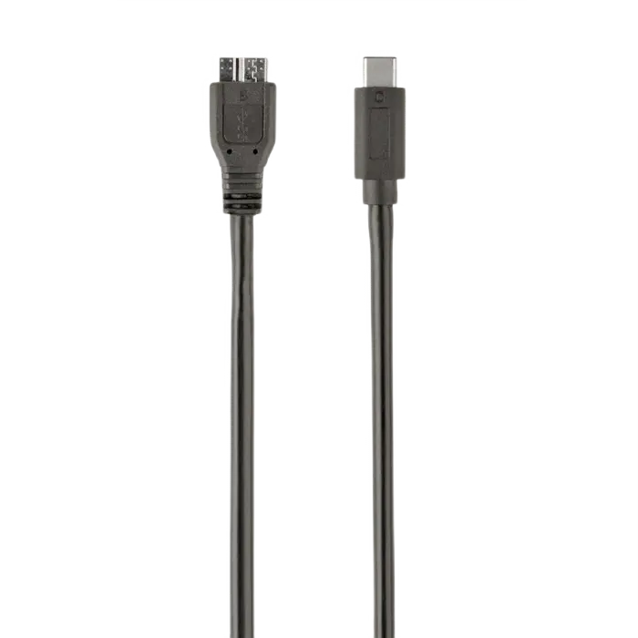 Cable Type-C/microUSB3.0, CM/BM, 1.0 m, Cablexpert, Black, CCP-USB3-mBMCM-1M