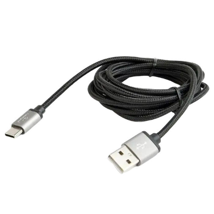Cable Type-C /USB2.0, AM/CM, 1.8 m, Cablexpert Black, CCB-mUSB2B-AMCM-6