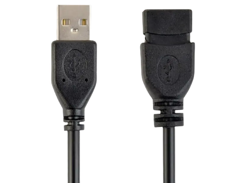 Cable USB, USB AM/AF, 0.15 m, USB2.0, Black, Cablexpert, CCP-USB2-AMAF-0.15M