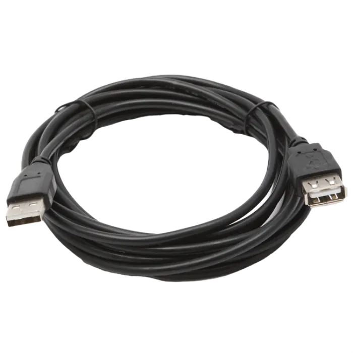 Cable USB, USB AM/AF, 1.8 m, USB2.0 SVEN, Black