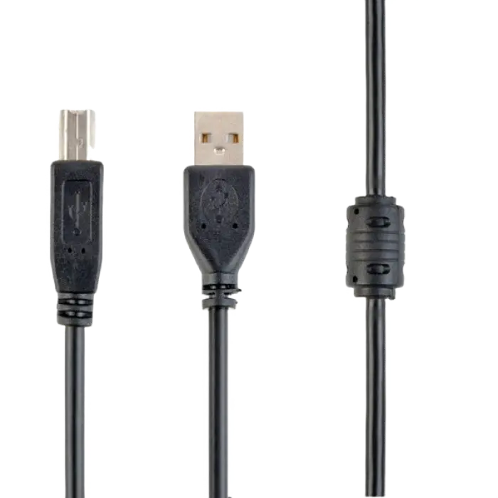 Cable USB, AM/BM, 4.5 m, USB2.0 Premium quality with ferrite core, Cablexpert, CCF-USB2-AMBM-15