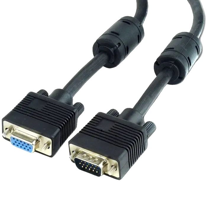 Cable VGA Premium Extension 3.0m, HD15M/HD15F Black, Cablexpert, w/2*ferrite core, CC-PPVGAX-10-B