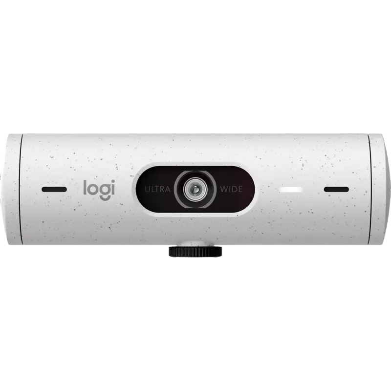 Camera web Logitech BRIO 500 Full HD 1080p autofocus alba, detaliu interfață