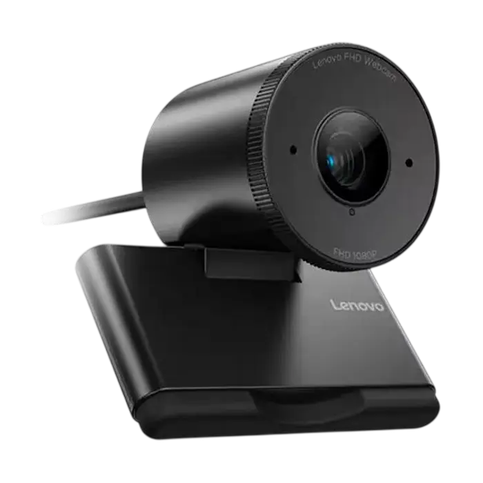 Webcam Lenovo FHD 1080p, 2MP, autofocus, microfoane cu reducere zgomot, vedere laterală