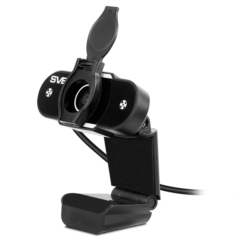 Camera SVEN IC-915, 720p/30fps, FoV 60°, Fixed focus, Shutter, Mic, Mounting Clamp, 1.5m, USB+3.5mm