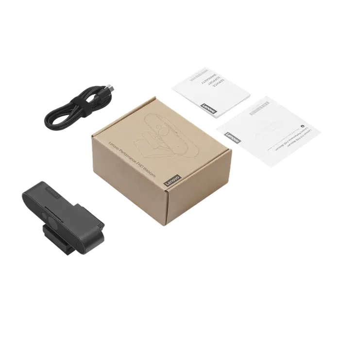 Cameră web Lenovo Performance FHD 1080p, FOV 95°, microfon dublu, capac de confidențialitate, detaliu interfață