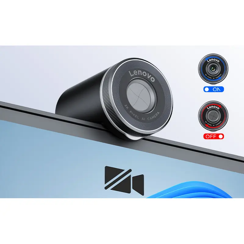 Cameră web Lenovo QHD 4MP, autofocus, încadrare automată, corecție lumină, USB-C, imagine suplimentară 12