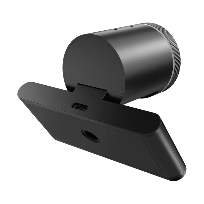 Cameră web Lenovo QHD 4MP, autofocus, încadrare automată, corecție lumină, USB-C, vedere laterală