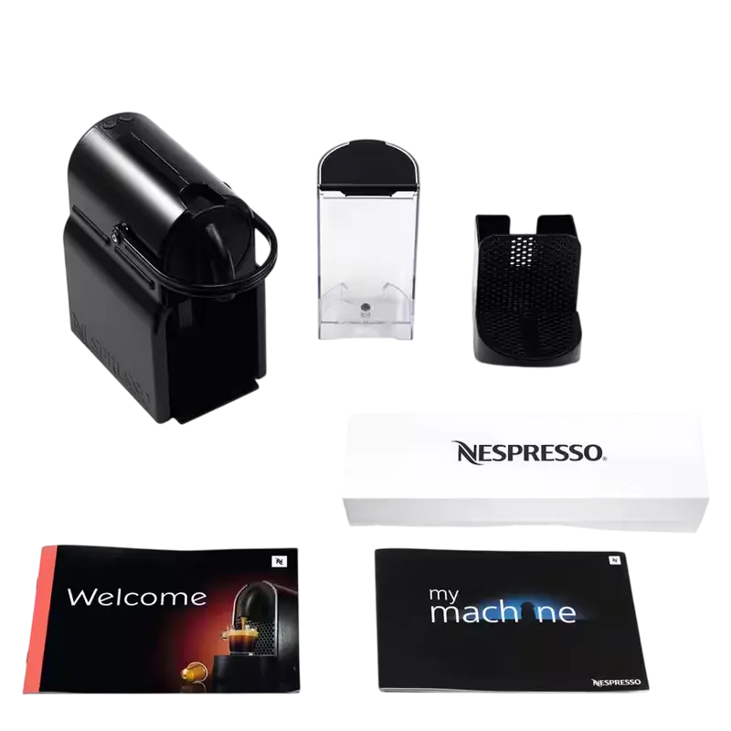 Espressor cu capsule DeLonghi Nespresso Inissia EN80.BAE Negru, vedere posterioară