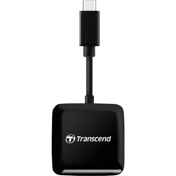 Card Reader Transcend "TS-RDC3" Black, USB3.0 Type-C (1xUSB-C 3.0 to 1x microSD, 1x SD-Card)