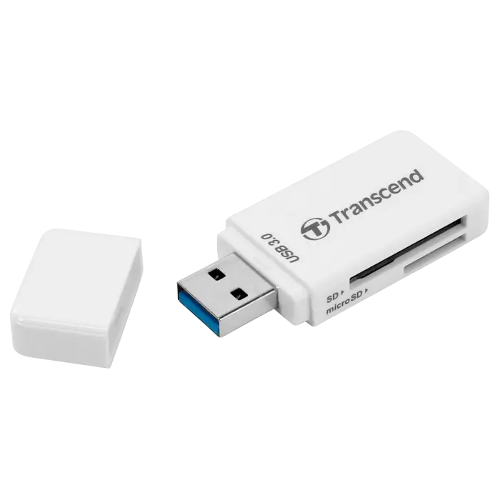 Card Reader Transcend "TS-RDF5W" White, USB3.1 (SDHC/SDXC/microSDHC/SDXC)