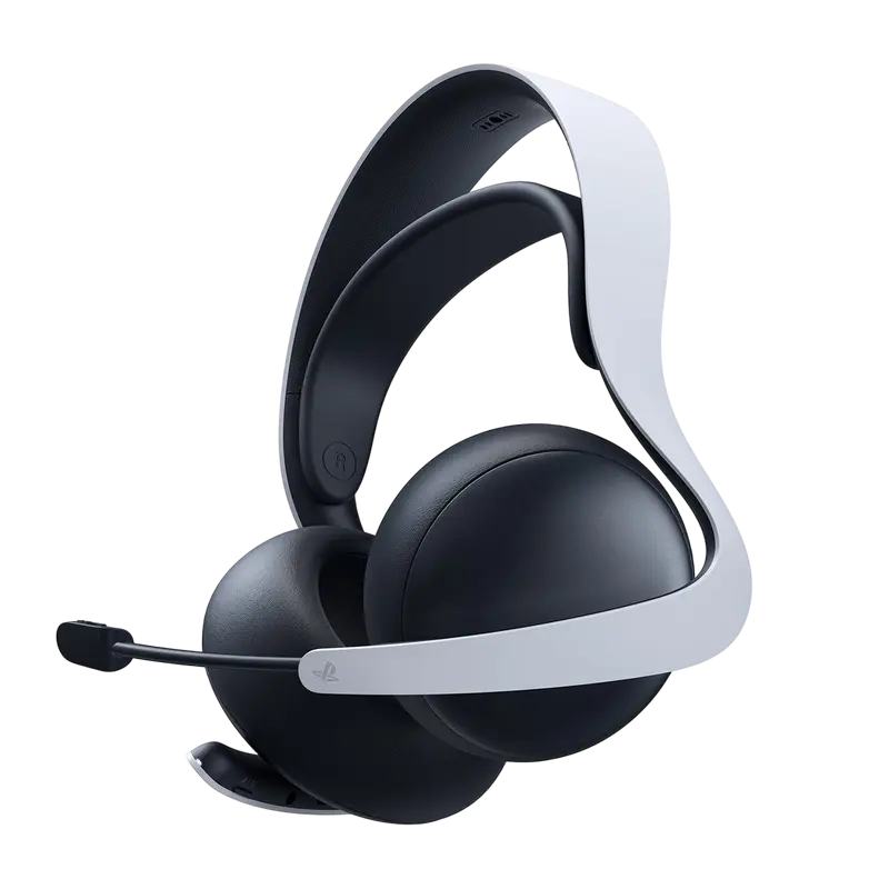 Căști wireless Sony PlayStation Pulse Elite, alb, detaliu interfață