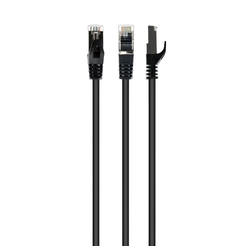 Cat.6A SFTP 10m, Black, Copper, PP6A-LSZHCU-BK-10M, Cablexpert, Low Smoke Zero Halogen (LSZH)