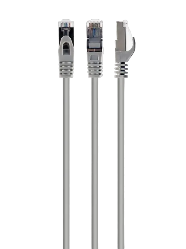 Cat.6A SFTP 2m, Grey, Copper, PP6A-LSZHCU-2M, Cablexpert, Low Smoke Zero Halogen (LSZH)
