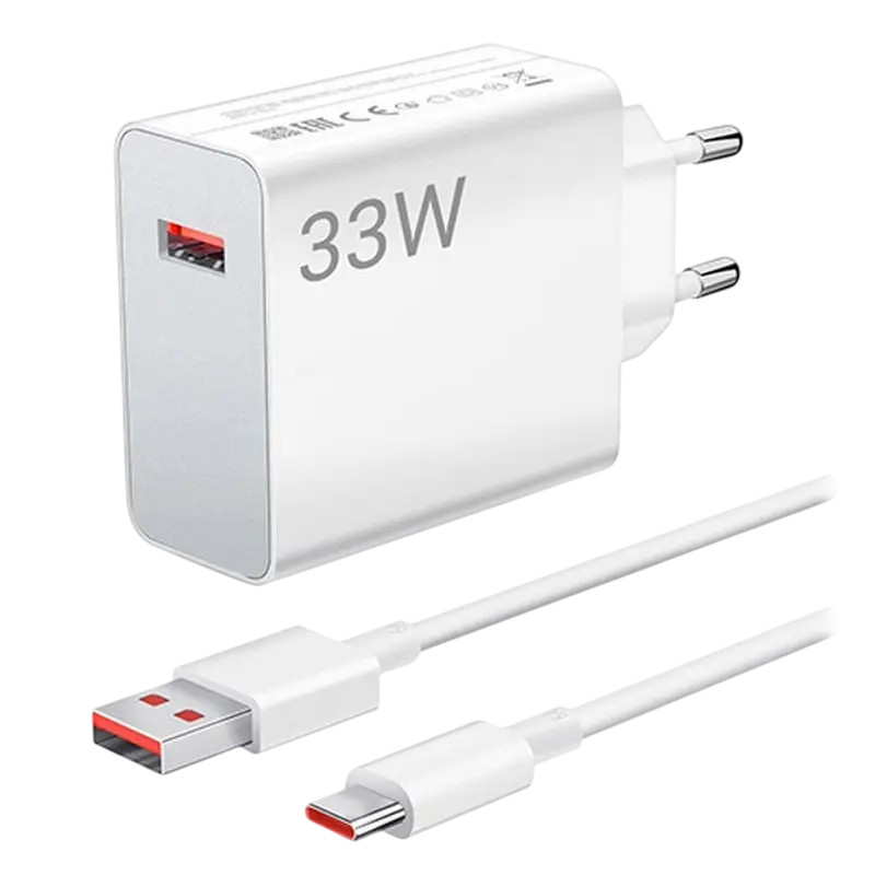 Xiaomi Charger 33W, Charging Combo (Type-A), BHR9956EU, White