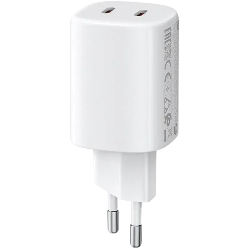 Xiaomi Charger 45W Nano Turbo Charging Power Adapter (2-Port) EU, White