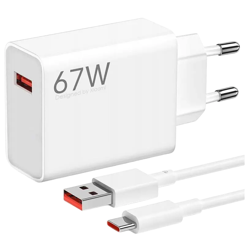 Xiaomi Charger 67W HyperCharge Combo (Type-A), BHR9465EU, White
