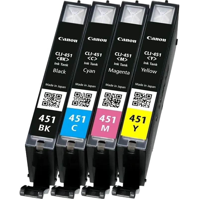 Canon Ink Cartridge CLI-451 CMYB, Multip