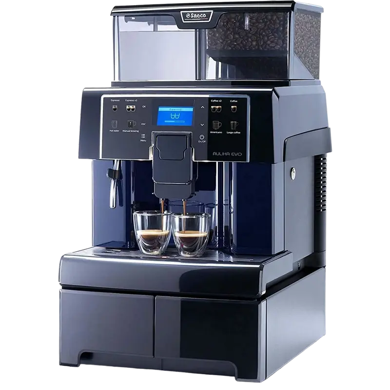 Espressor automat Saeco AuliKa Evo Office Black 15 bar rezervor 4 litri, vedere posterioară