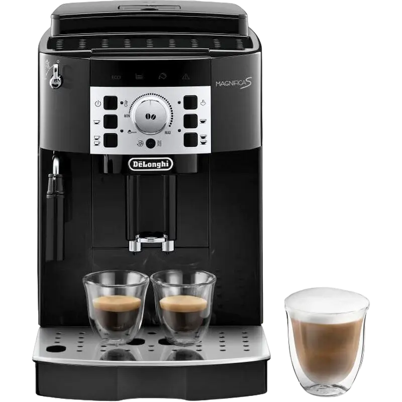 Espressor automat DeLonghi ECAM22.115.B negru, detaliu interfață