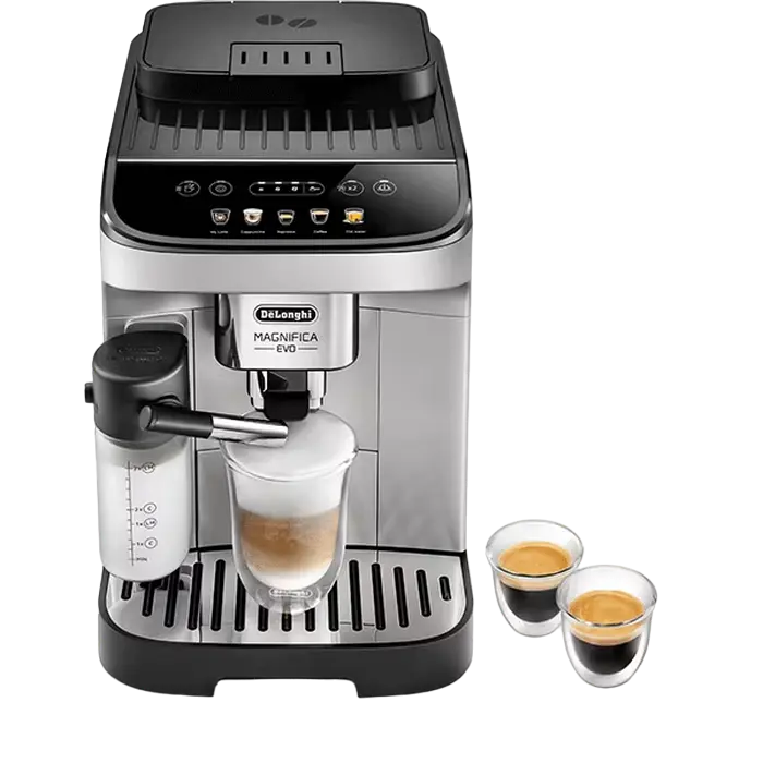 Espressor automat DeLonghi ECAM290.61.SB cu rasnita si capucinator automat, vedere posterioară