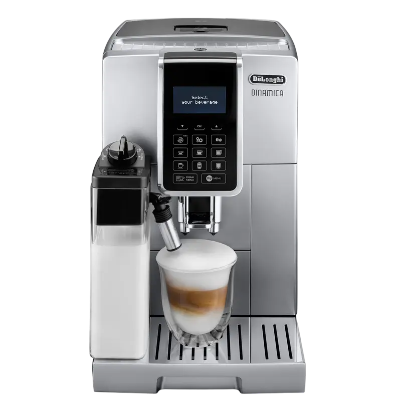 Espressor automat DeLonghi ECAM350.75S Dinamica, argintiu, detaliu interfață