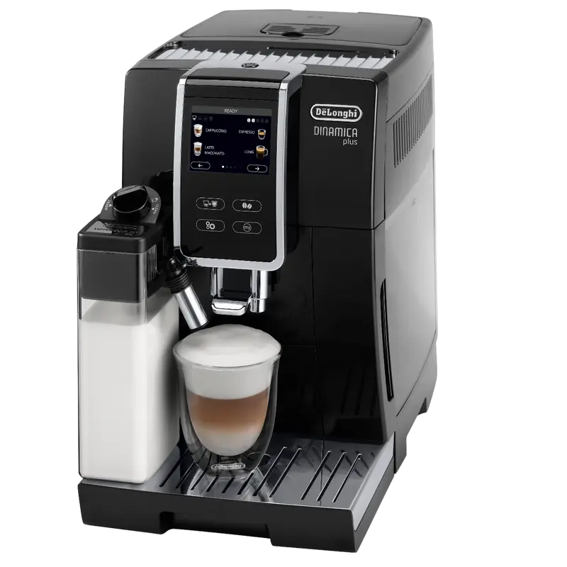 Espressor automat DeLonghi Dinamica ECAM370.70B Negru, vedere posterioară