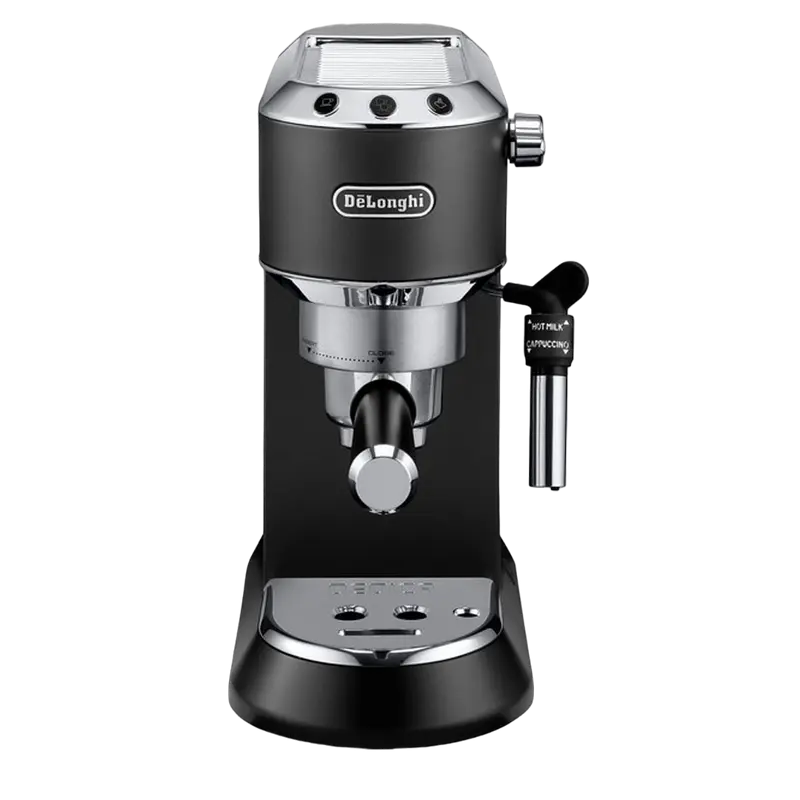 Espressor manual DeLonghi EC685BK Dedica, negru, vedere posterioară