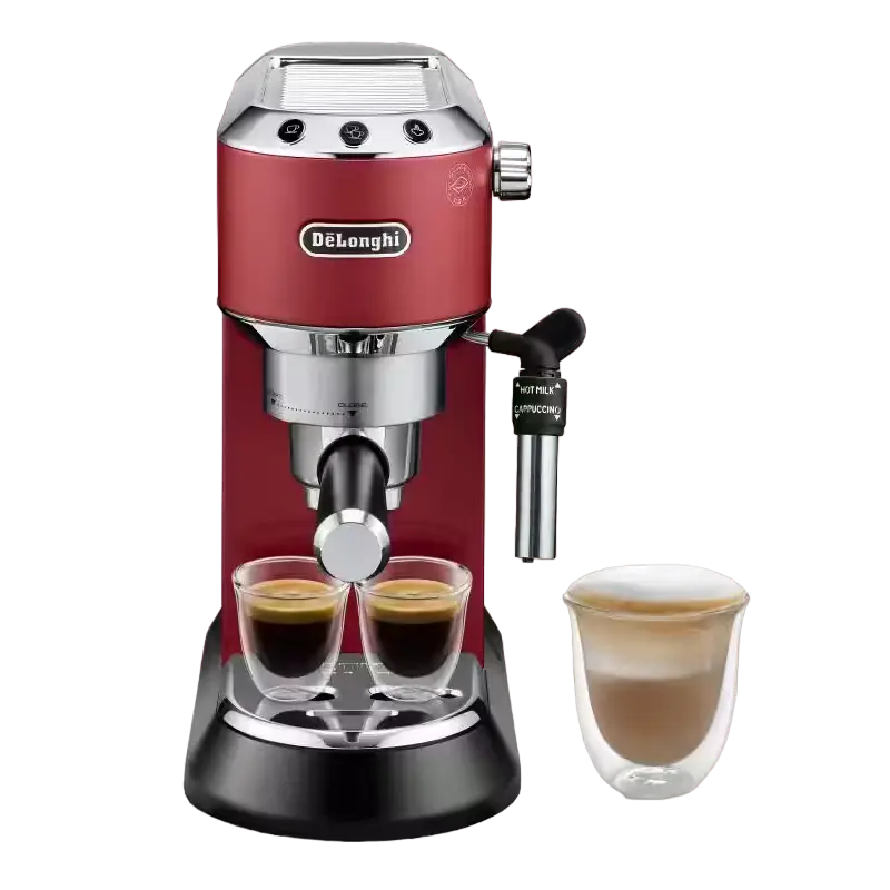 Espressor manual DeLonghi EC685R Dedica 15 bar 1.1 L Rosu, vedere alternativă