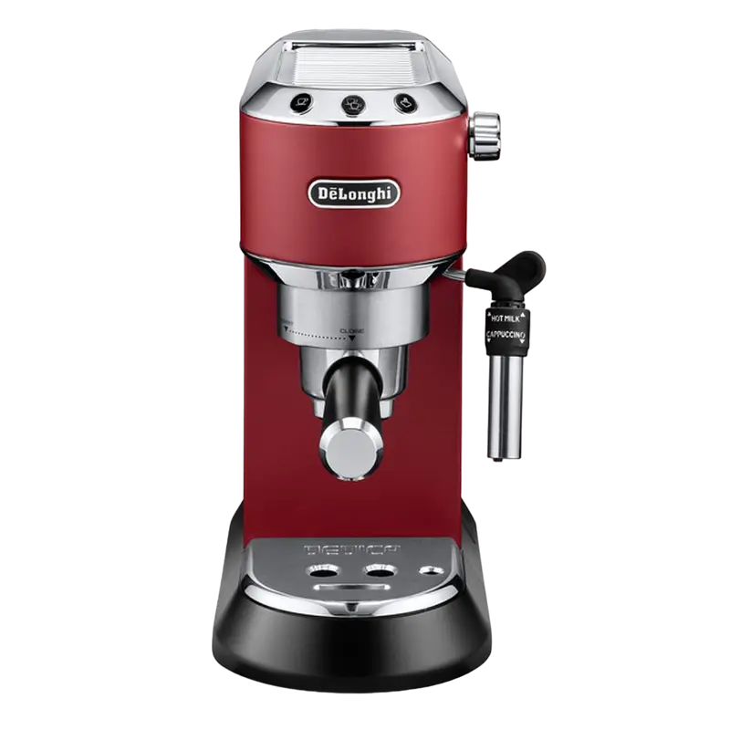 Espressor manual DeLonghi EC685R Dedica 15 bar 1.1 L Rosu, vedere posterioară
