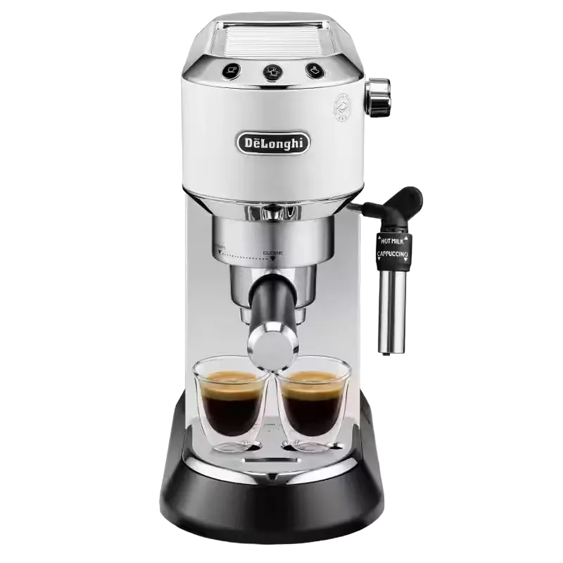 Espressor manual DeLonghi EC685W Dedica alb, 15 bar