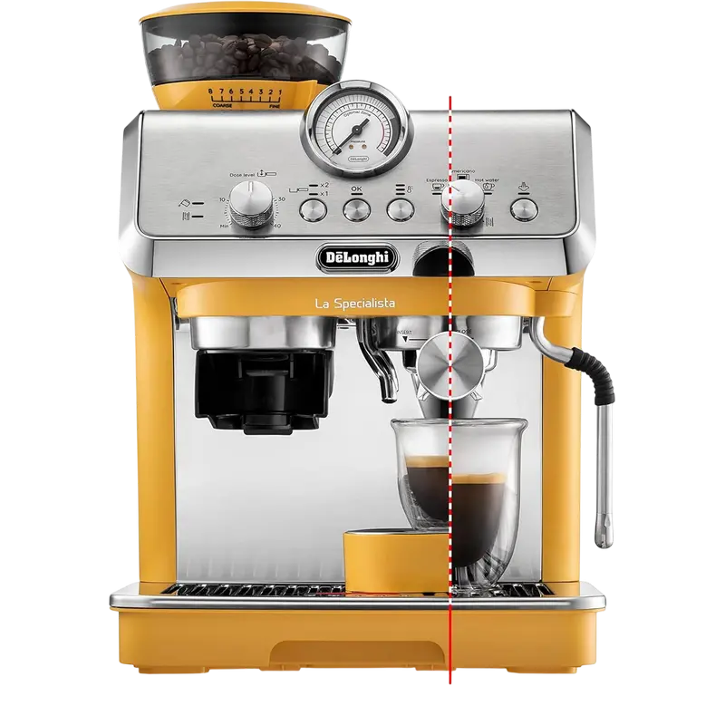 Espressor manual DeLonghi EC9155.YE, 15 bar, galben, vedere alternativă